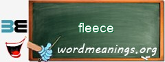 WordMeaning blackboard for fleece